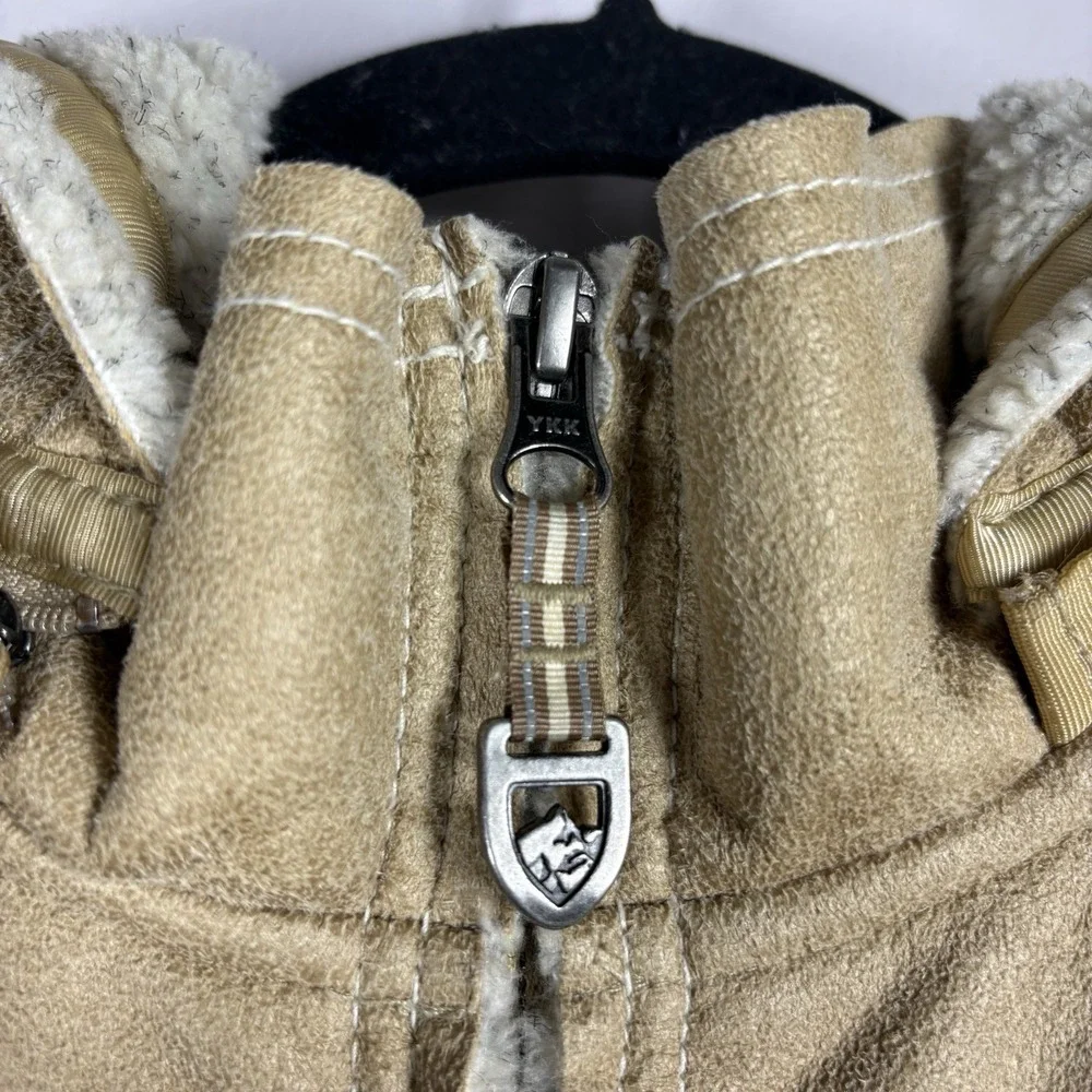 KUHL Projekt Women's Large Almond Dani‎ Sherpa Fleece Full Zip Hooded Jacket